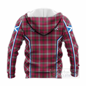 Little Tartan Crest Knitted Hoodie Scotland Coat of Arm Flag Style