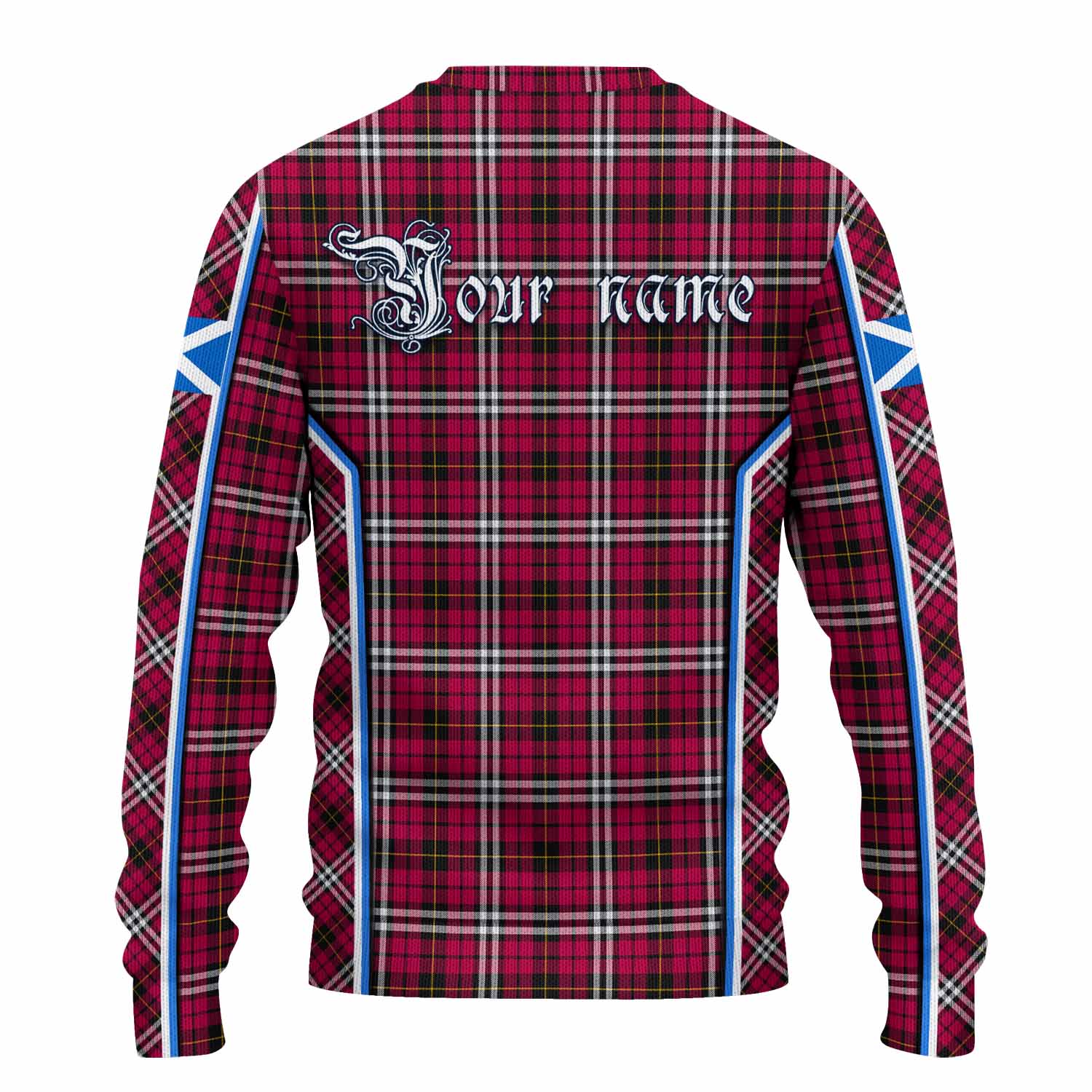 Little Tartan Crest Knitted Sweater Scotland Coat of Arm Flag Style - Tartan Vibes Clothing