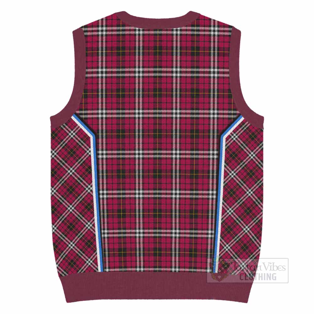 Little Tartan Crest Knitted V-Neck Vest Scotland Coat of Arm Flag Style - Tartan Vibes Clothing