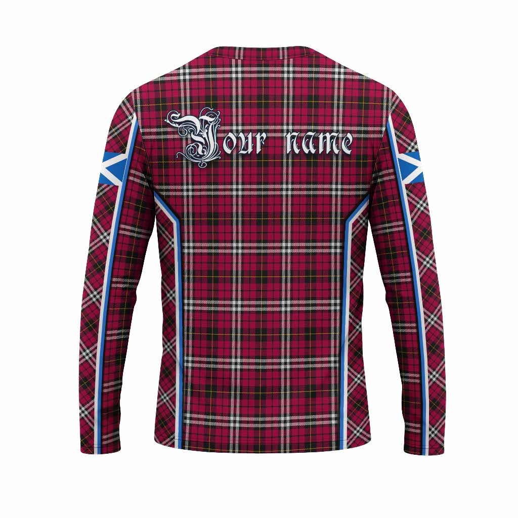 Little Tartan Crest Long Sleeve T-Shirt Scotland Coat of Arm Flag Style - Tartan Vibes Clothing