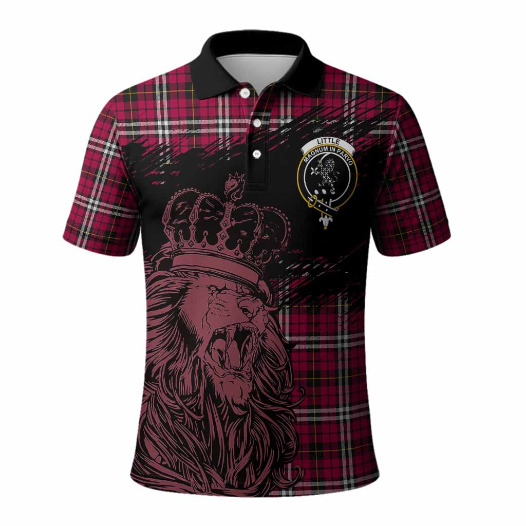 Little Tartan Crest Polo Shirt Crowned Lion Heritage Style