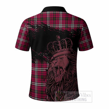 Little Tartan Crest Polo Shirt Crowned Lion Heritage Style