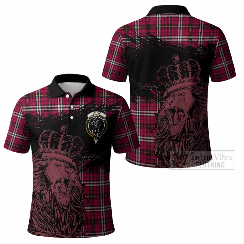 Little Tartan Crest Polo Shirt Crowned Lion Heritage Style