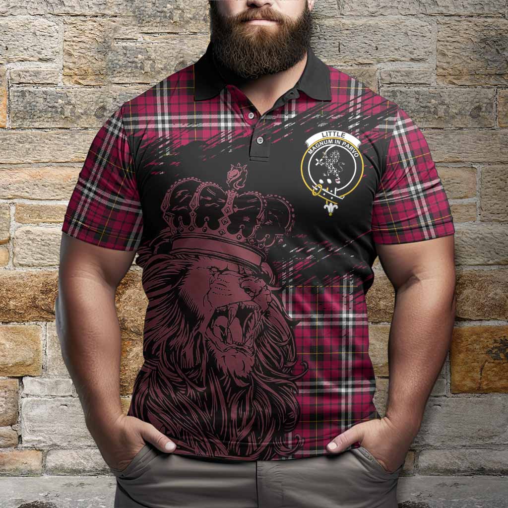 Little Tartan Crest Polo Shirt Crowned Lion Heritage Style