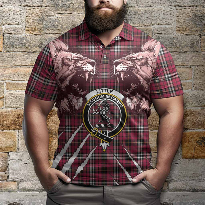 Little Tartan Crest Polo Shirt Ferocious Lion