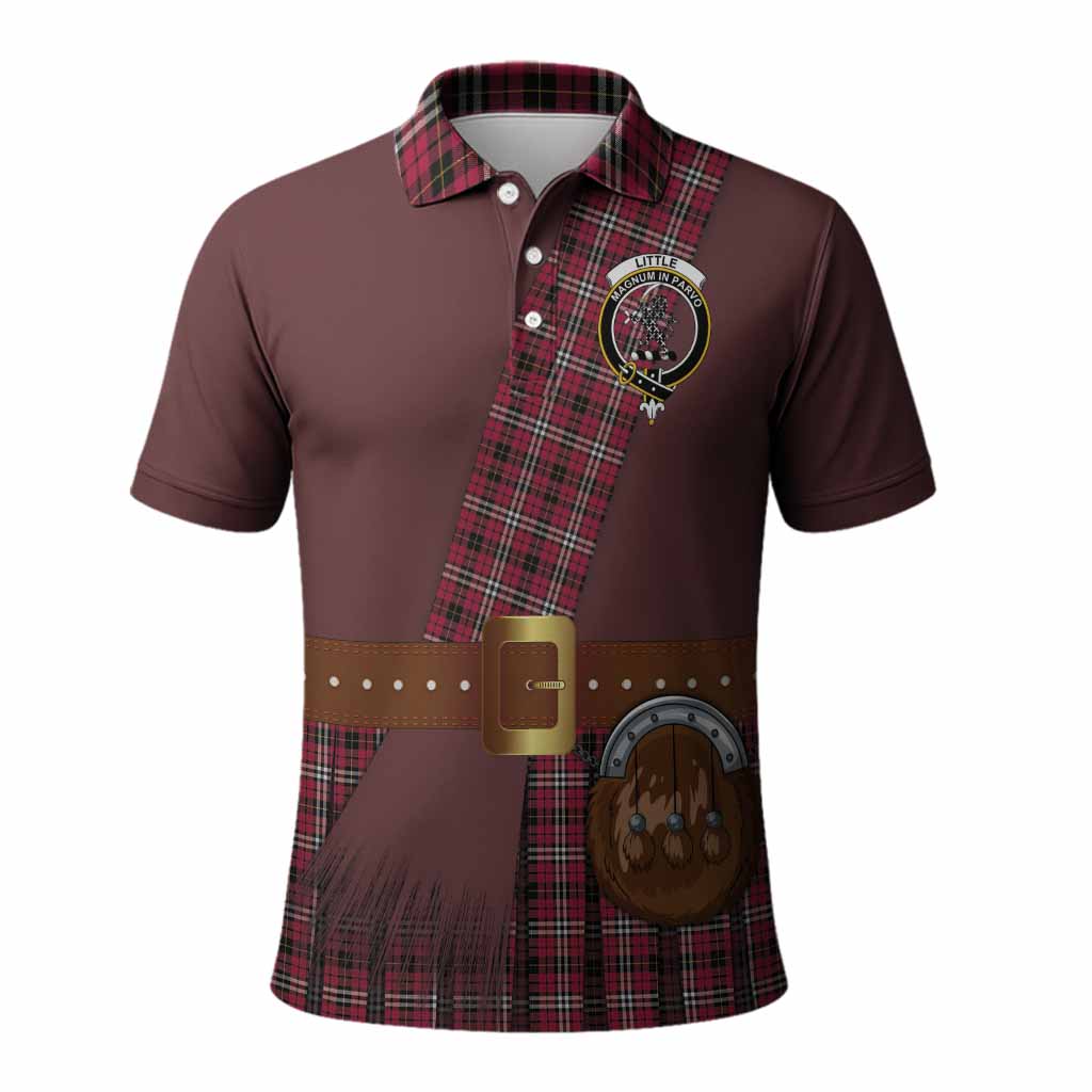 Little Tartan Crest Polo Shirt Kilt Costume Style