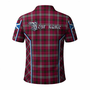 Little Tartan Crest Polo Shirt Scotland Coat of Arm Flag Style - Tartan Vibes Clothing