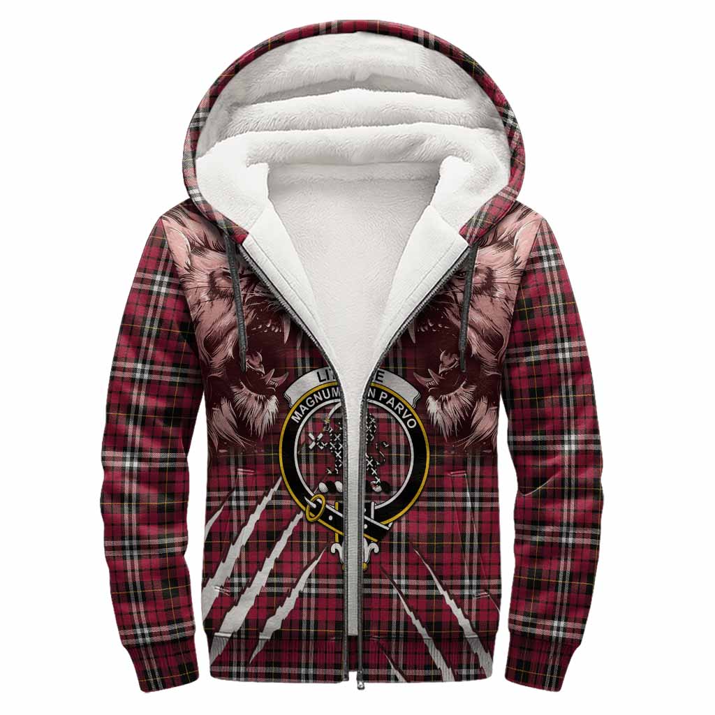 Little Tartan Crest Sherpa Hoodie Ferocious Lion Style