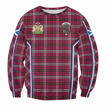 Little Tartan Crest Sweatshirt Scotland Coat of Arm Flag Style