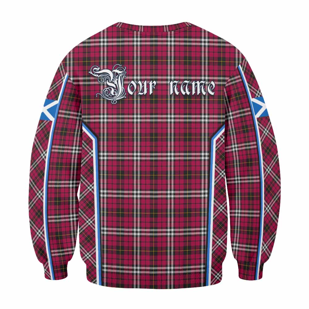 Little Tartan Crest Sweatshirt Scotland Coat of Arm Flag Style - Tartan Vibes Clothing
