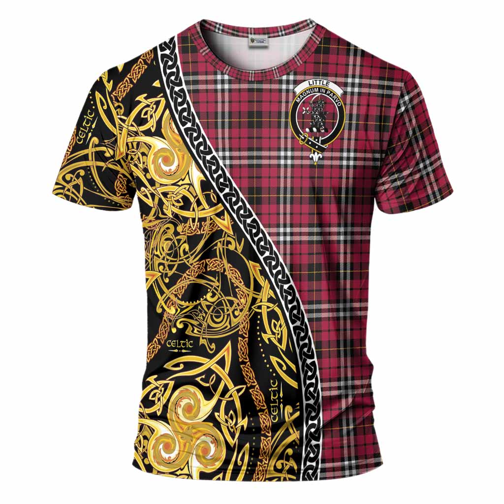 Little Tartan Crest T-Shirt Celtic Knot and Triple Trickle Spiral Symbols