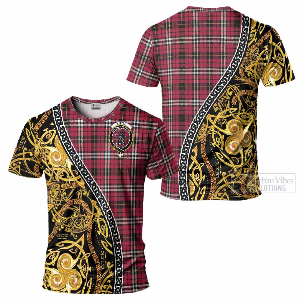 Little Tartan Crest T-Shirt Celtic Knot and Triple Trickle Spiral Symbols