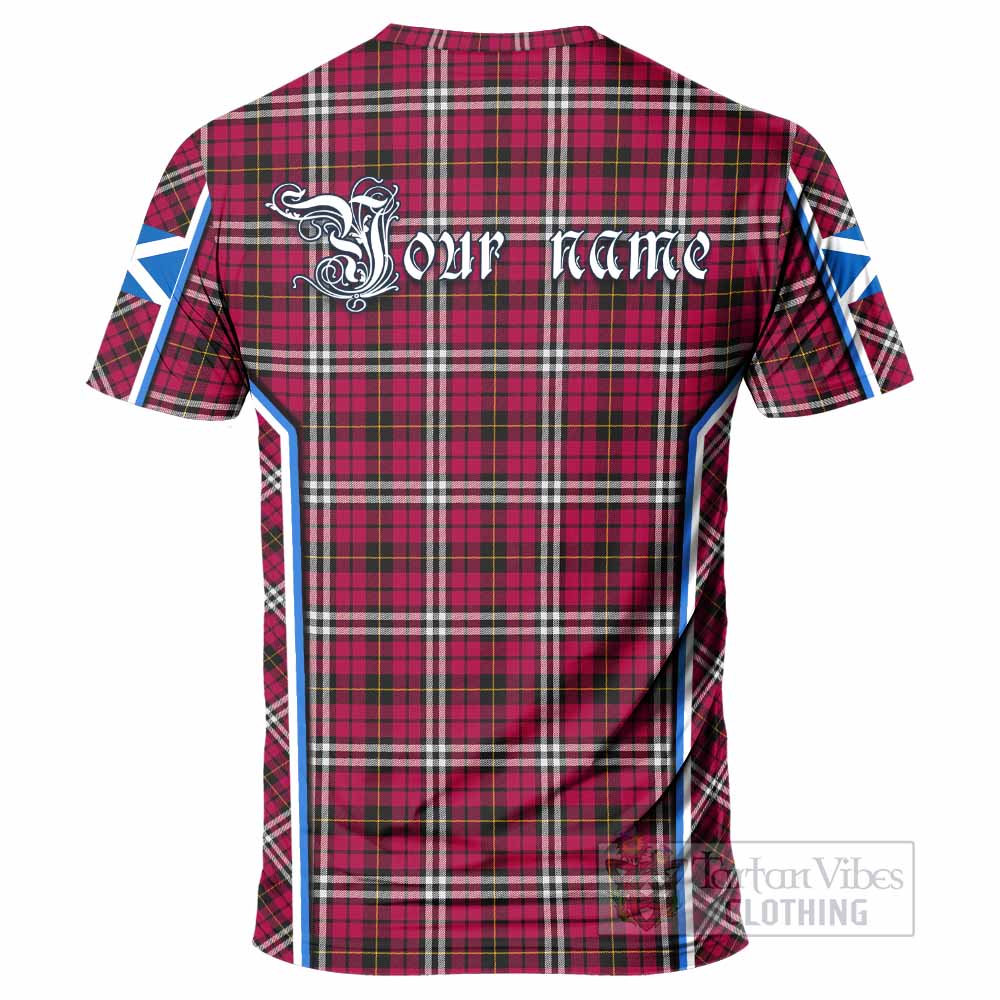 Little Tartan Crest T-shirt Scotland Coat of Arm Flag Style - Tartan Vibes Clothing