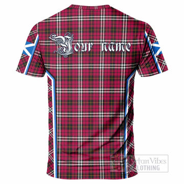 Little Tartan Crest T-shirt Scotland Coat of Arm Flag Style - Tartan Vibes Clothing