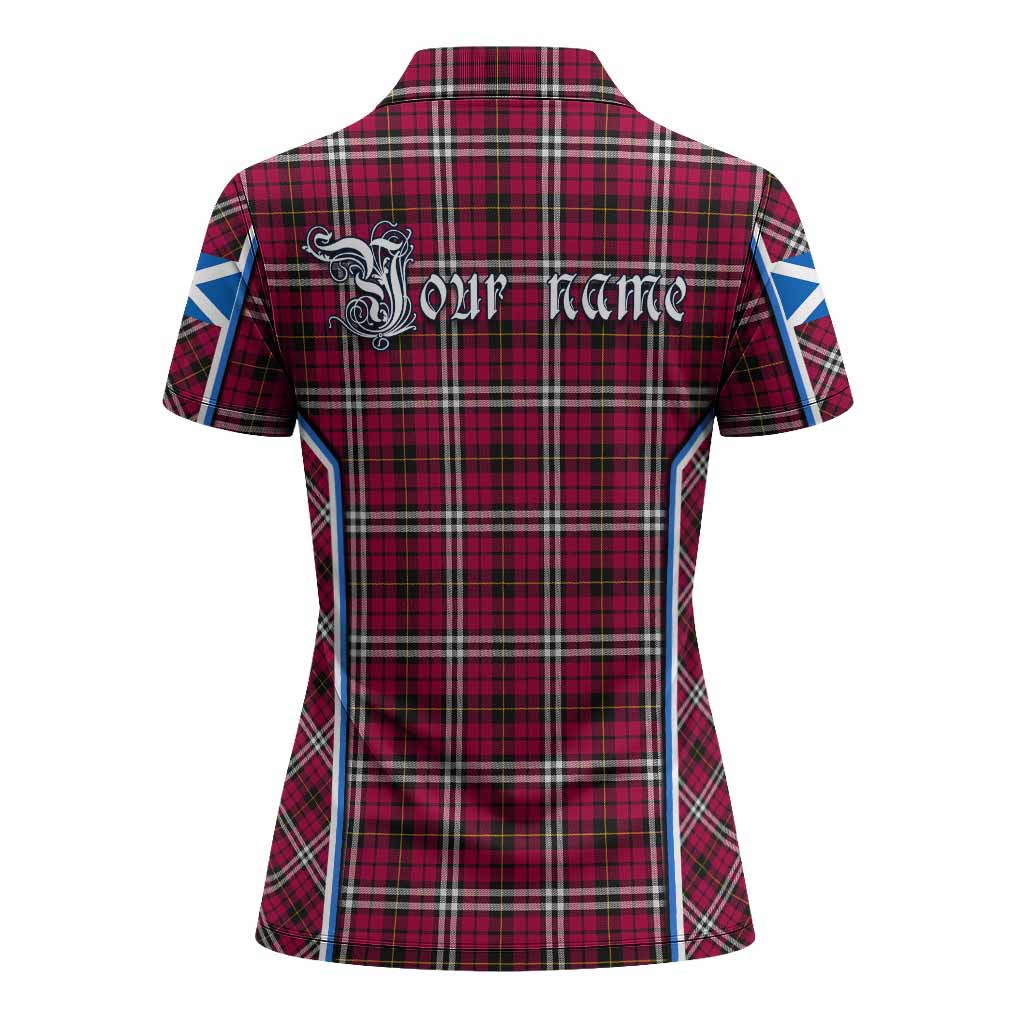 Little Tartan Crest Women's Polo Shirt Scotland Coat of Arm Flag Style - Tartan Vibes Clothing