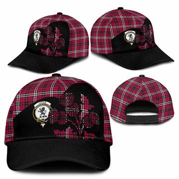 Little Tartan Family Crest Classic Cap Scotland Thistle Floral Flag Style