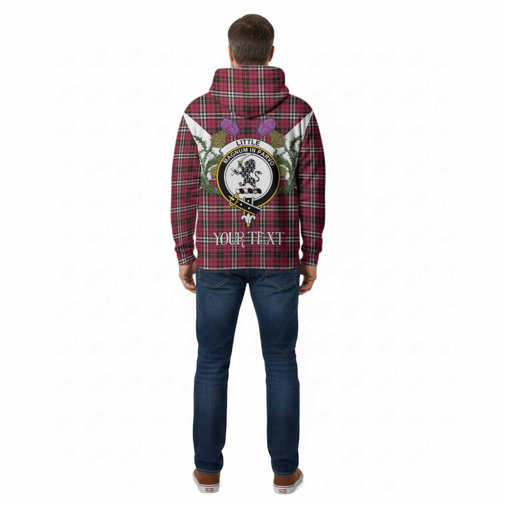 Little Tartan Family Crest Cotton Hoodie Scottish Burns Night Thistle Floral