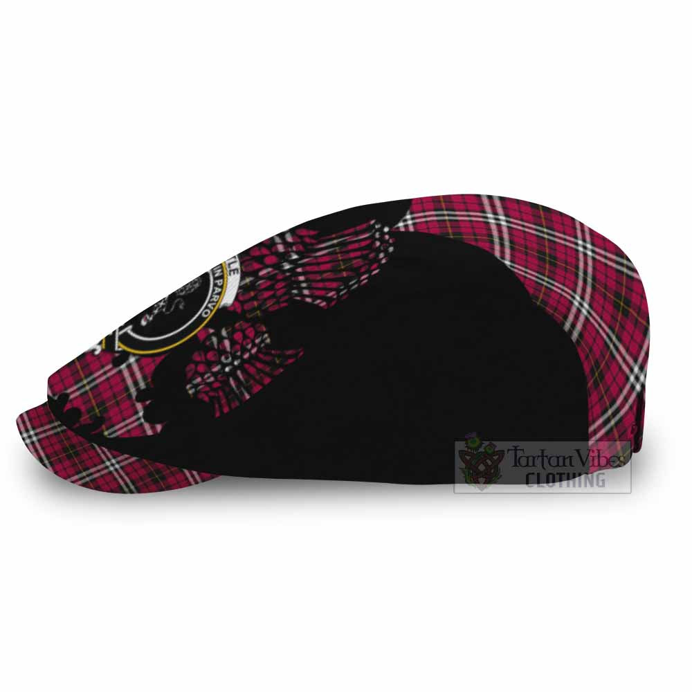 Little Tartan Family Crest Flat Cap, Jeff Cap Scotland Thistle Floral
