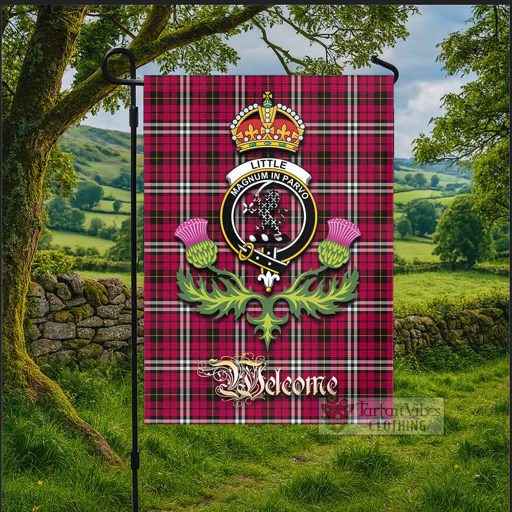 Little Tartan Family Crest Garden Flag Royal Thistle Welcome Style - Tartan Vibes Clothing