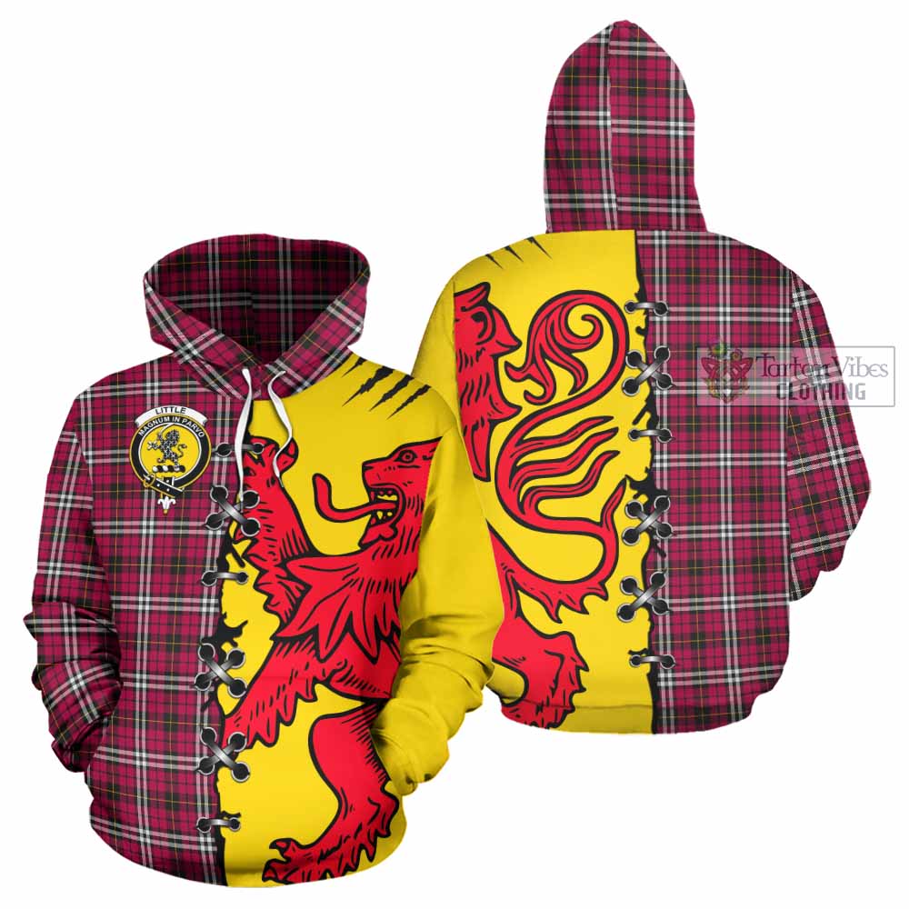 Little Tartan Family Crest Hoodie Lion Rampant Honor - Tartan Vibes Clothing
