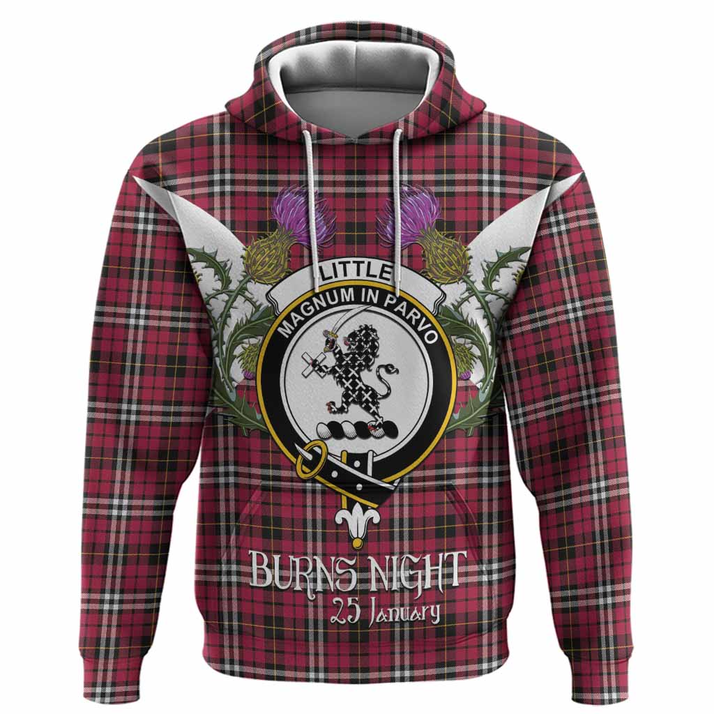 Little Tartan Family Crest Hoodie Scottish Burns Night Thistle Floral