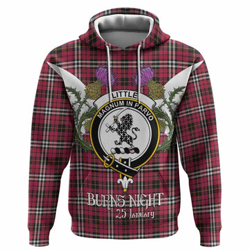 Little Tartan Family Crest Hoodie Scottish Burns Night Thistle Floral