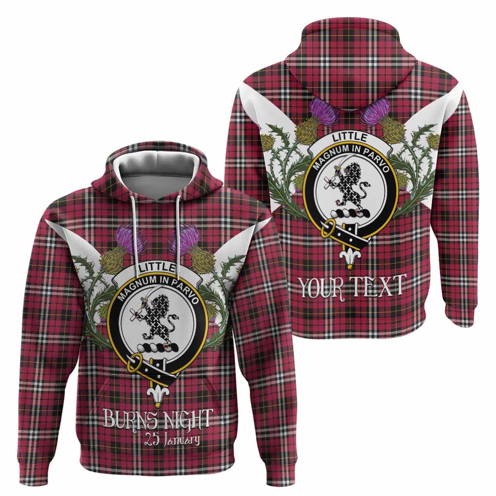 Little Tartan Family Crest Hoodie Scottish Burns Night Thistle Floral