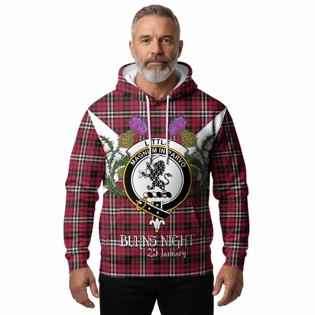 Little Tartan Family Crest Hoodie Scottish Burns Night Thistle Floral