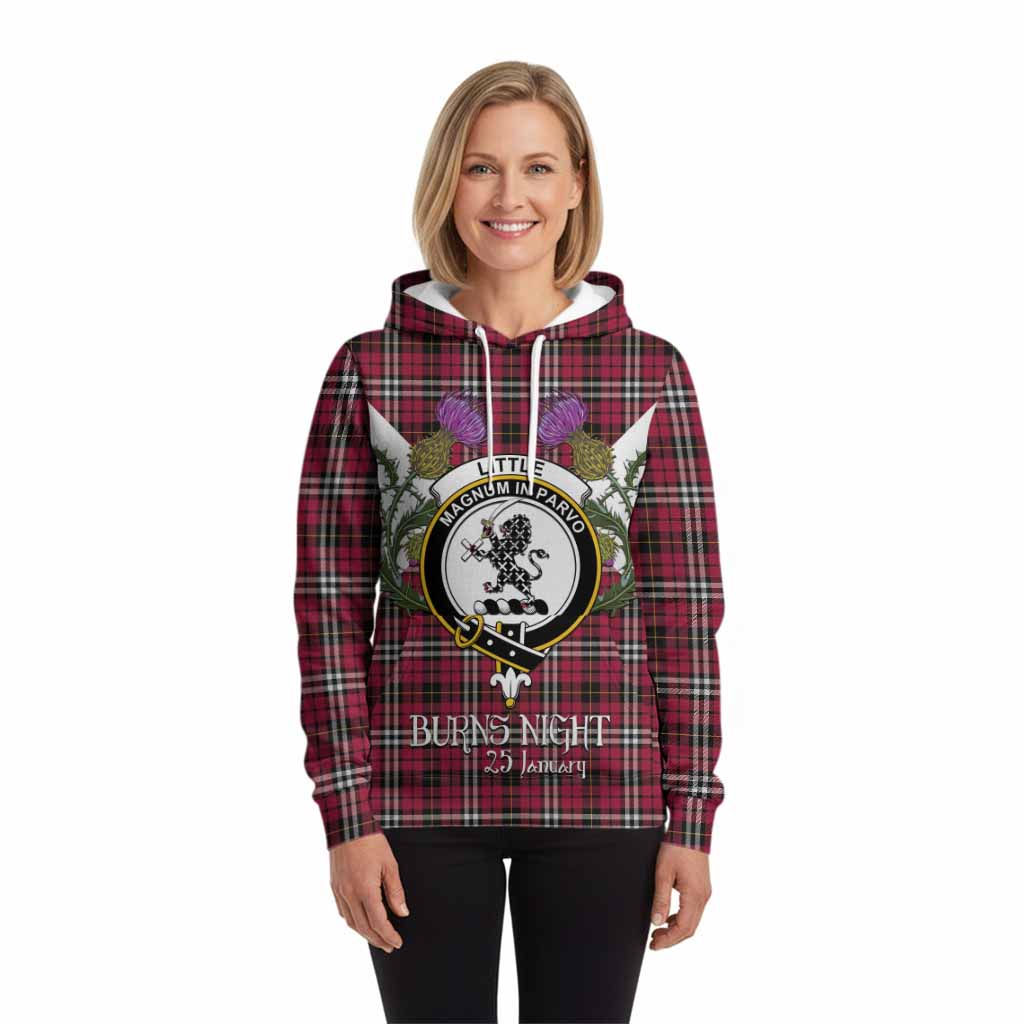 Little Tartan Family Crest Hoodie Scottish Burns Night Thistle Floral