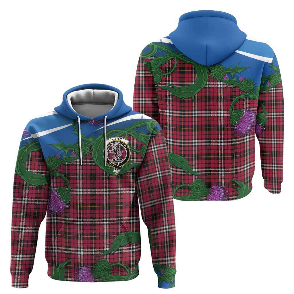 Little Tartan Family Crest Hoodie Thistle in Minimalism