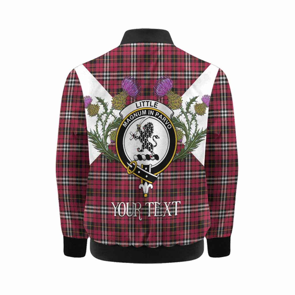 Little Tartan Family Crest Kid Bomber Jacket Scottish Burns Night Thistle Floral