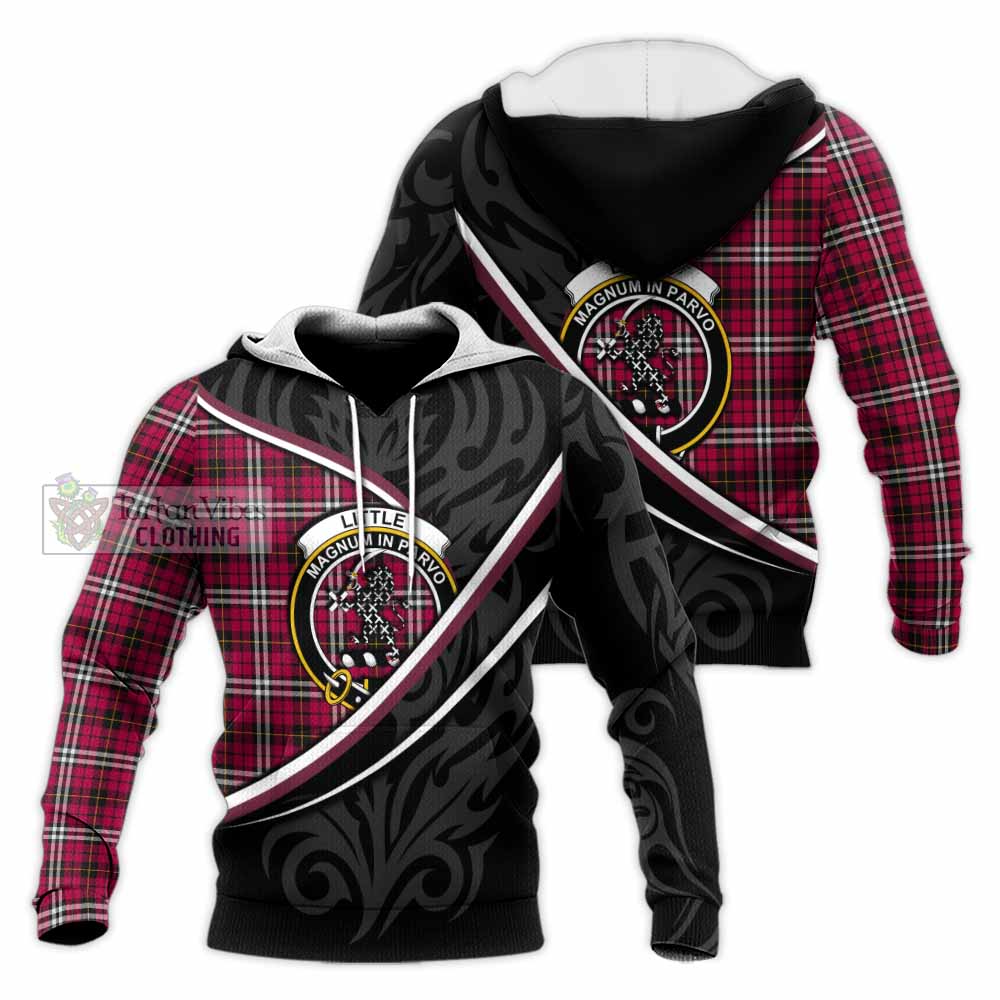Little Tartan Family Crest Knitted Hoodie Celtic Scottish Thistle Floral - Tartan Vibes Clothing