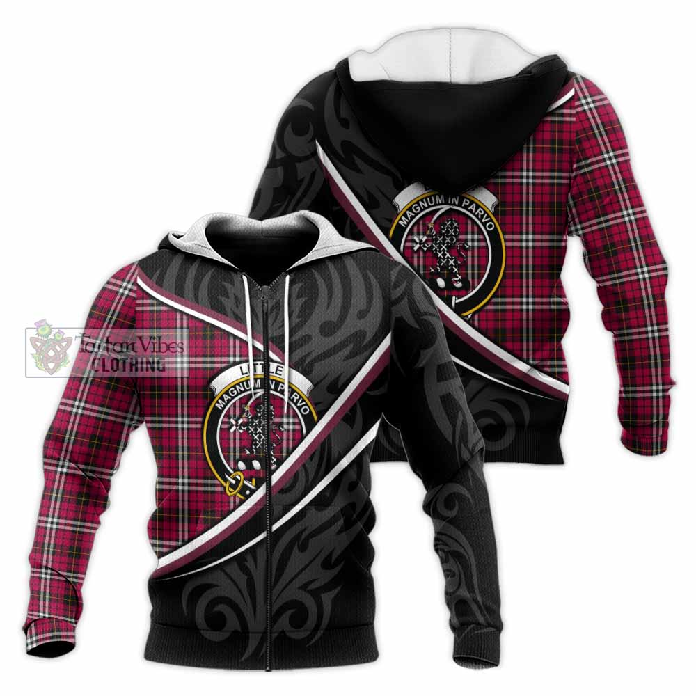 Little Tartan Family Crest Knitted Hoodie Celtic Scottish Thistle Floral - Tartan Vibes Clothing