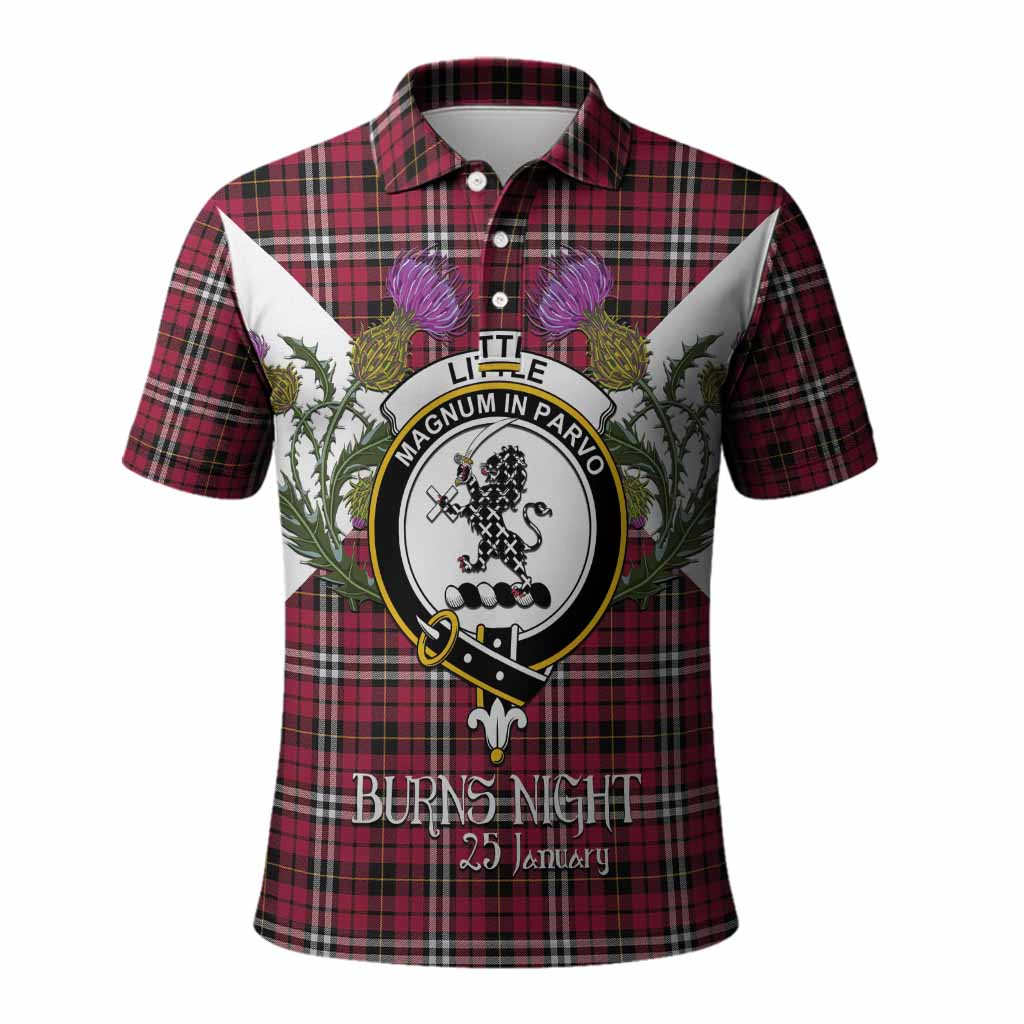 Little Tartan Family Crest Polo Shirt Scottish Burns Night Thistle Floral