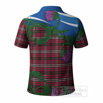 Little Tartan Family Crest Polo Shirt Thistle in Minimalism