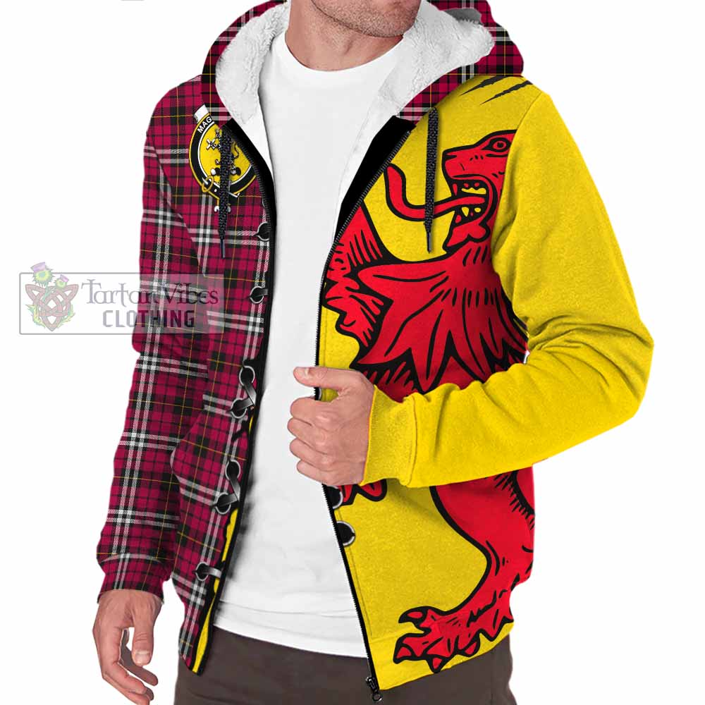 Little Tartan Family Crest Sherpa Hoodie Lion Rampant Honor - Tartan Vibes Clothing