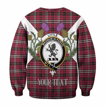 Little Tartan Family Crest Sweatshirt Scottish Burns Night Thistle Floral