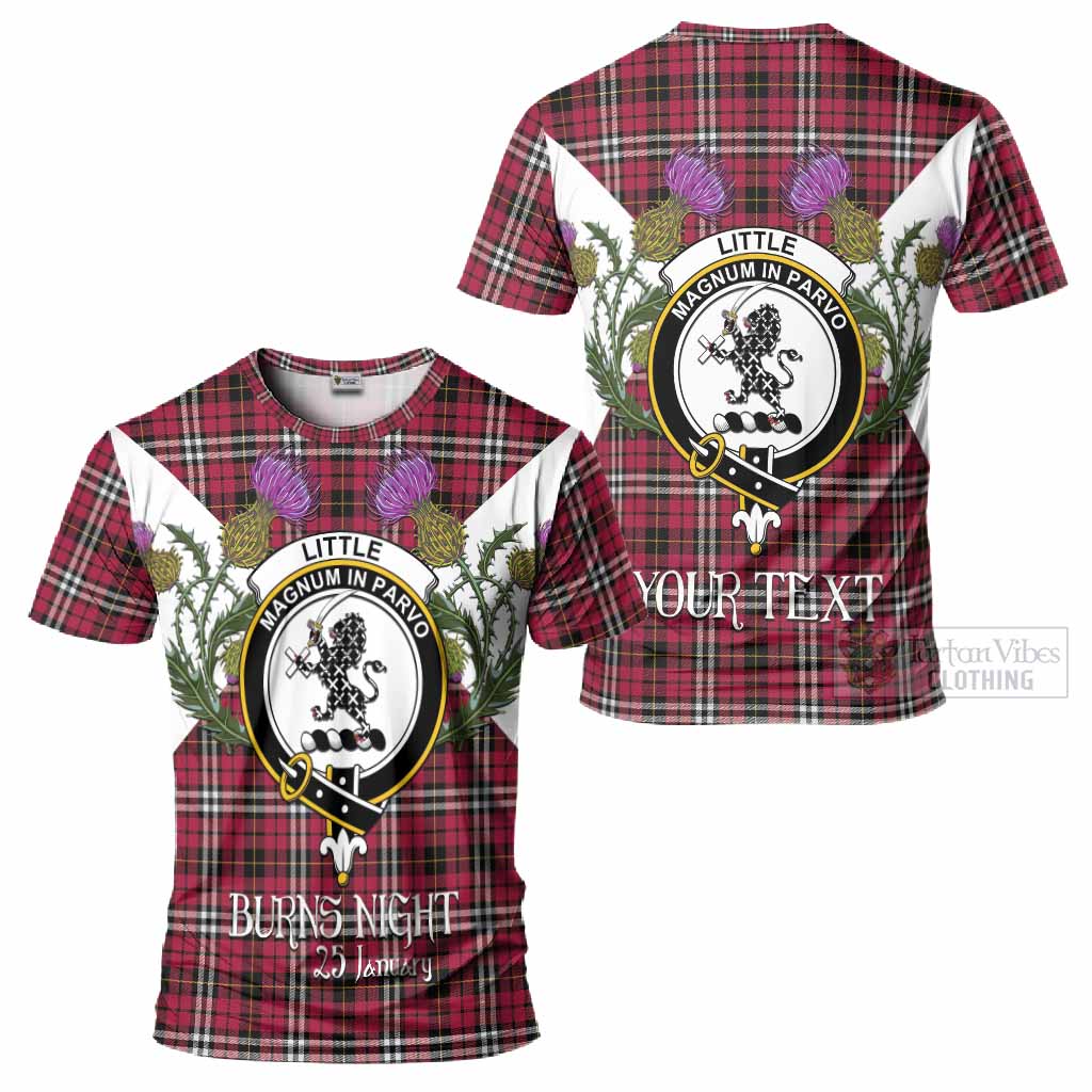 Little Tartan Family Crest T-Shirt Scottish Burns Night Thistle Floral