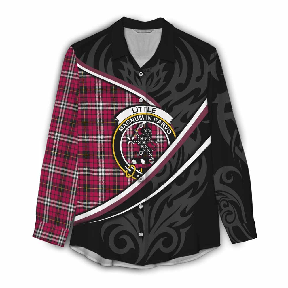 Little Tartan Family Crest Women Casual Shirt Celtic Scottish Thistle Floral - Tartan Vibes Clothing
