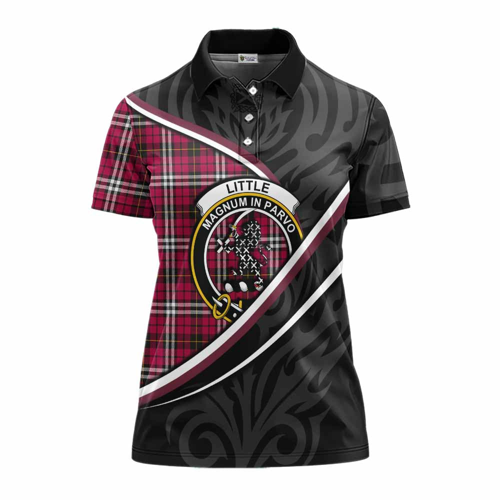 Little Tartan Family Crest Women's Polo Shirt Celtic Scottish Thistle Floral - Tartan Vibes Clothing