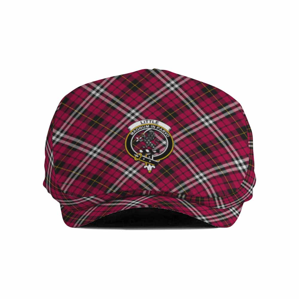 Little Tartan Flat Cap, Jeff Cap Cross Style with Family Crest - Tartan Vibes Clothing
