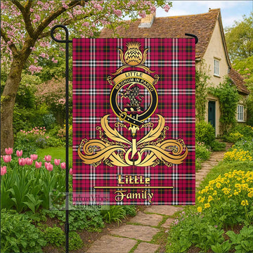 Little Tartan Garden Flag with Highland Thistle Cherish Family Crest Style