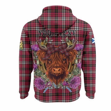 Little Tartan Hoodie Scottish Thistle Heilan Coo
