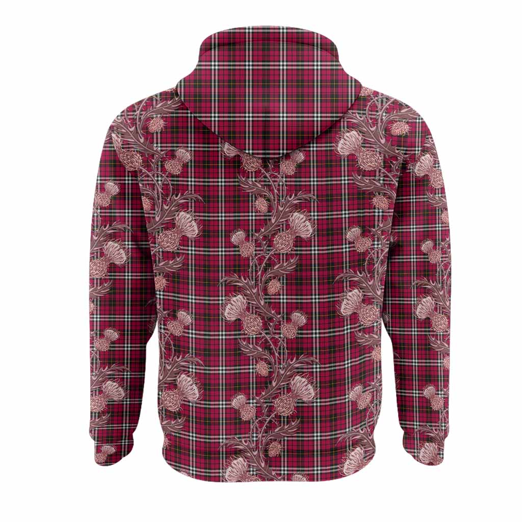 Little Tartan Hoodie Seamless Scottish Thistle Flowers