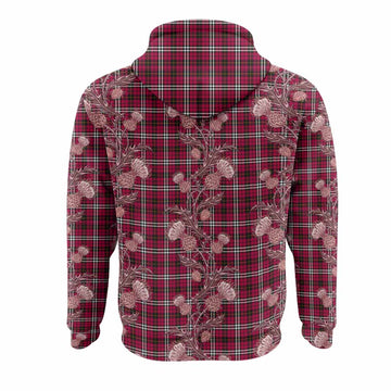 Little Tartan Hoodie Seamless Scottish Thistle Flowers
