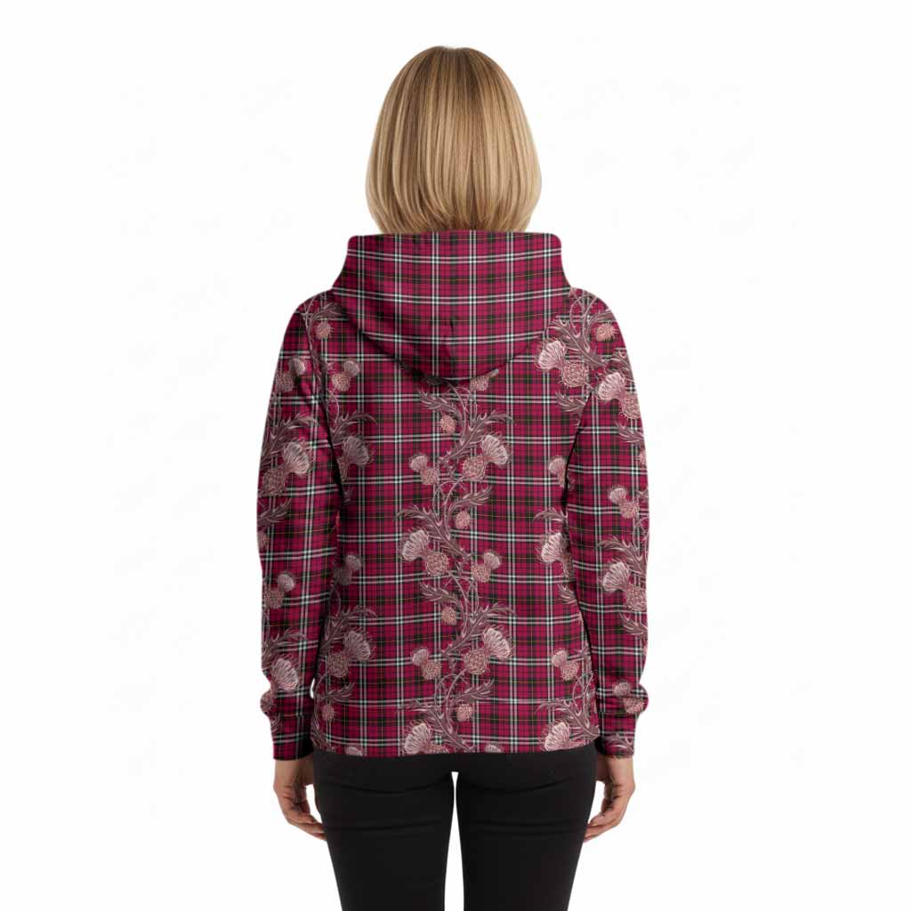 Little Tartan Hoodie Seamless Scottish Thistle Flowers