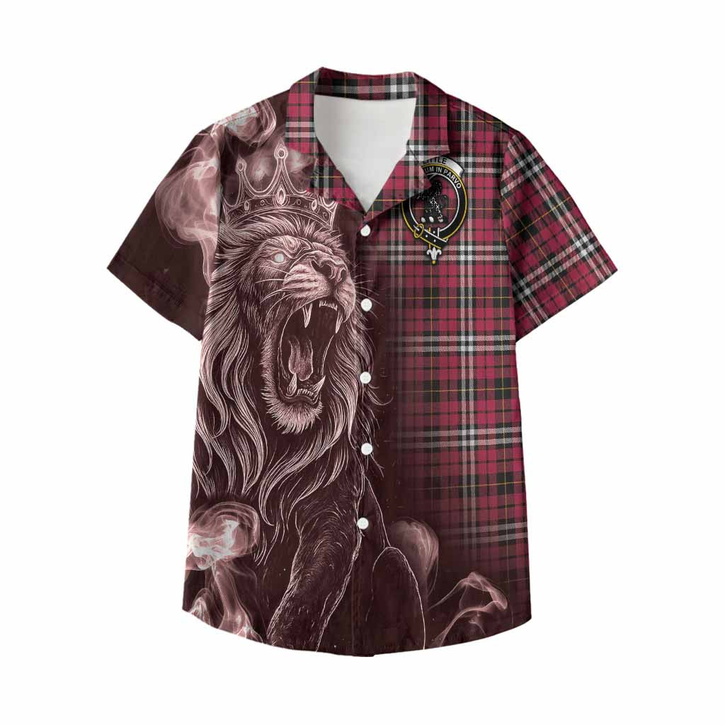 Little Tartan Kid Hawaiian Shirt Roaring Lion Heritage