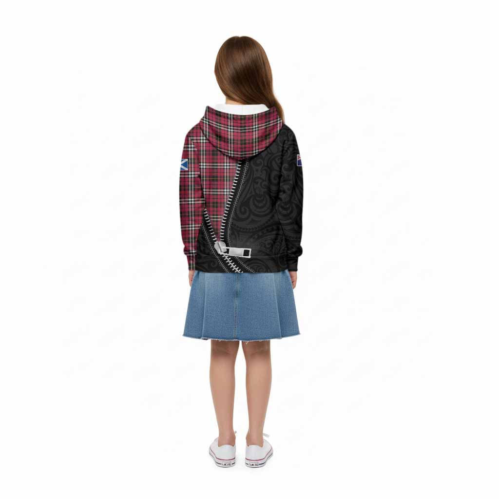 Little Tartan Kid Hoodie New Zealand Pattern Unique Zipper Stylized