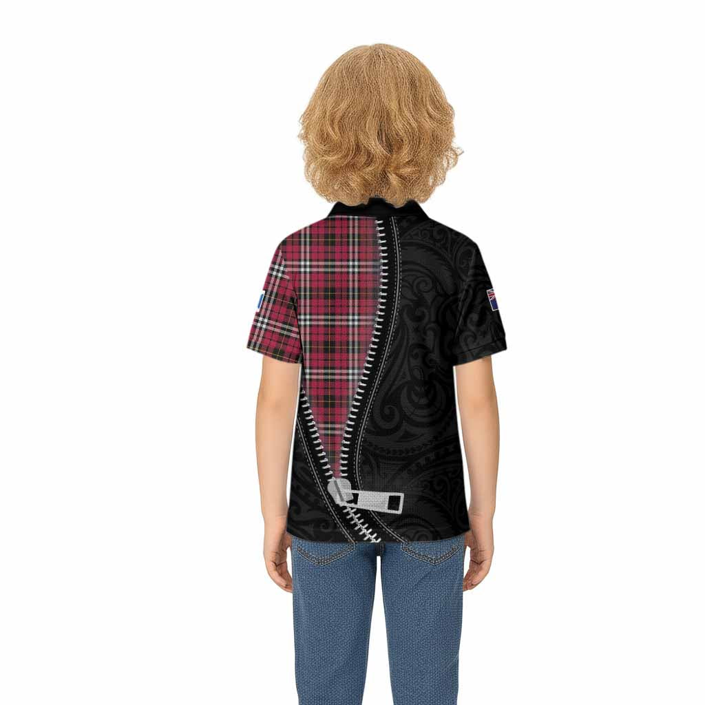 Little Tartan Kid Polo Shirt New Zealand Pattern Unique Zipper Stylized