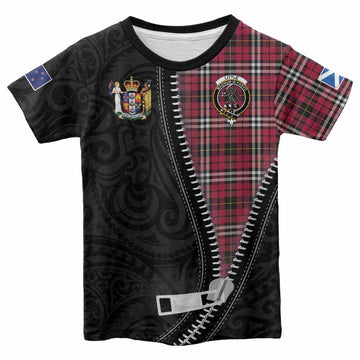 Little Tartan Kid T-shirt New Zealand Pattern Unique Zipper Stylized